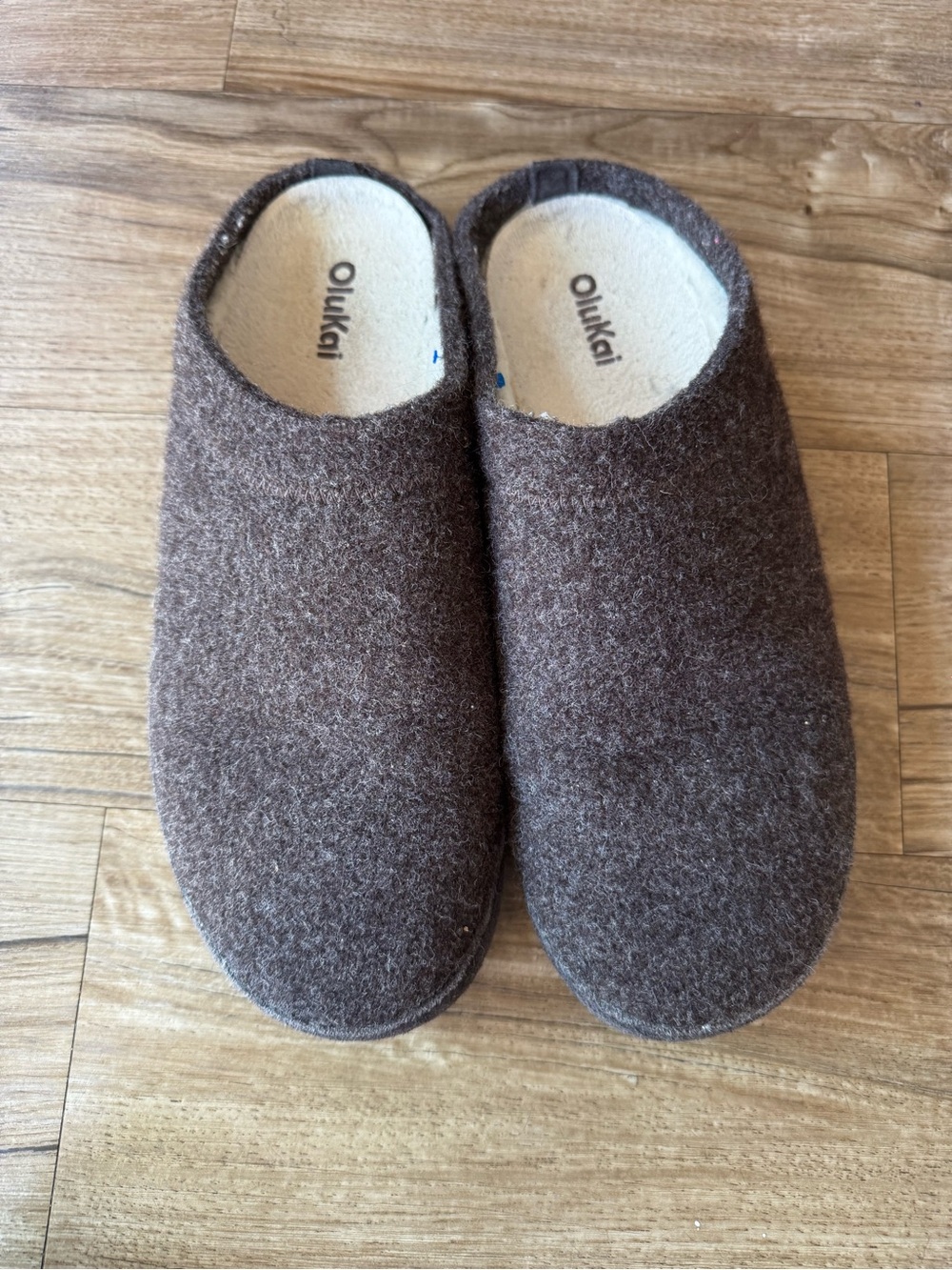 Olukai hamani Hulu wool slippers rubber sole size 11